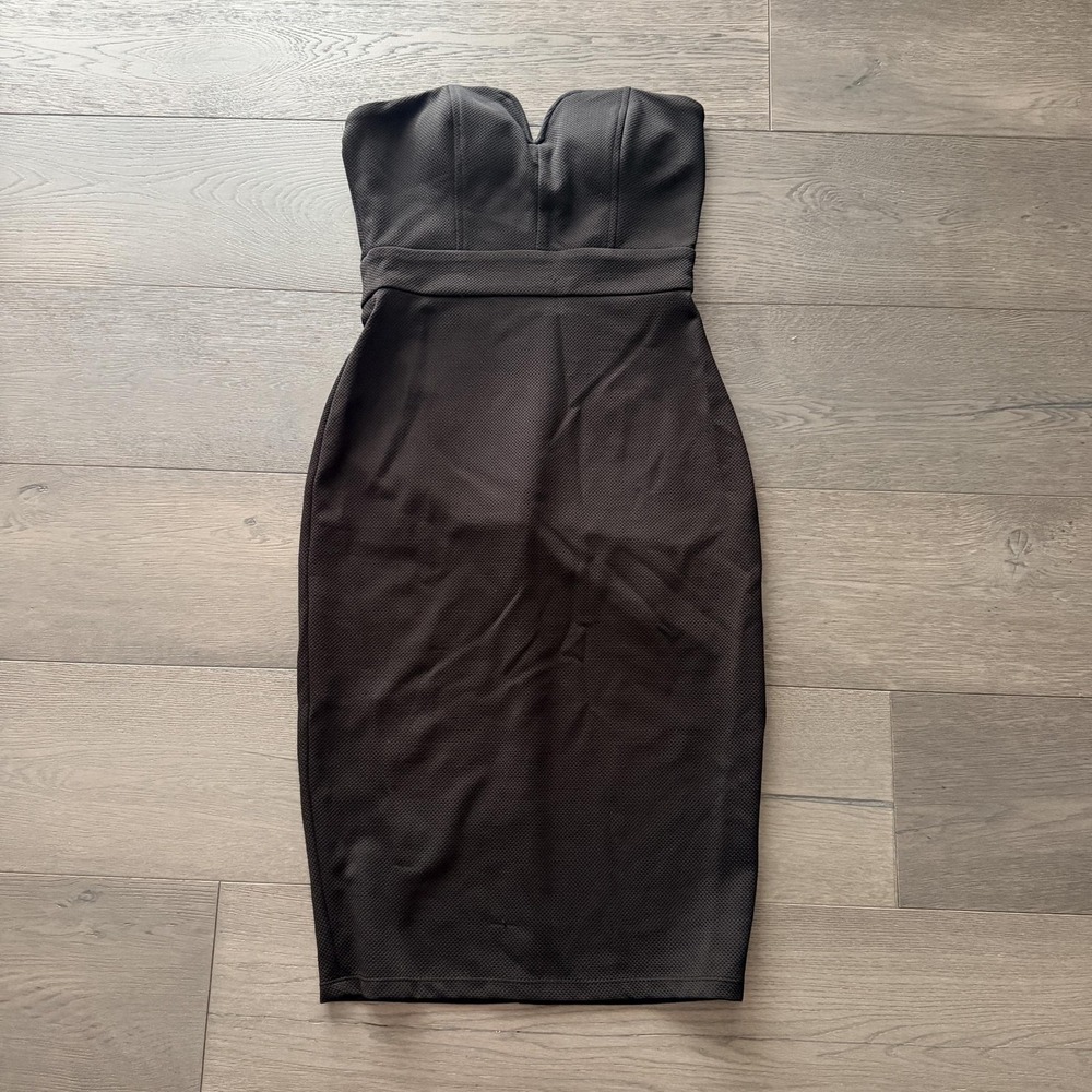 Speechless Dress Juniors 9 Black Strapless Sweetheart Bodycon Sheath Party